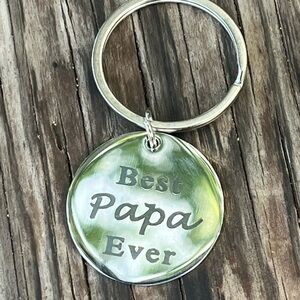 best papa ever key chain